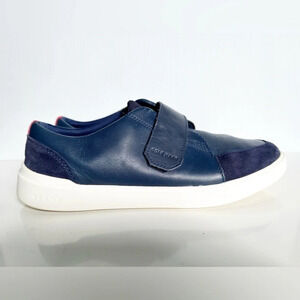 Cole Haan Grand Crosscourt Monk Strap City Sneakers Blue Suede & Leather Size 9